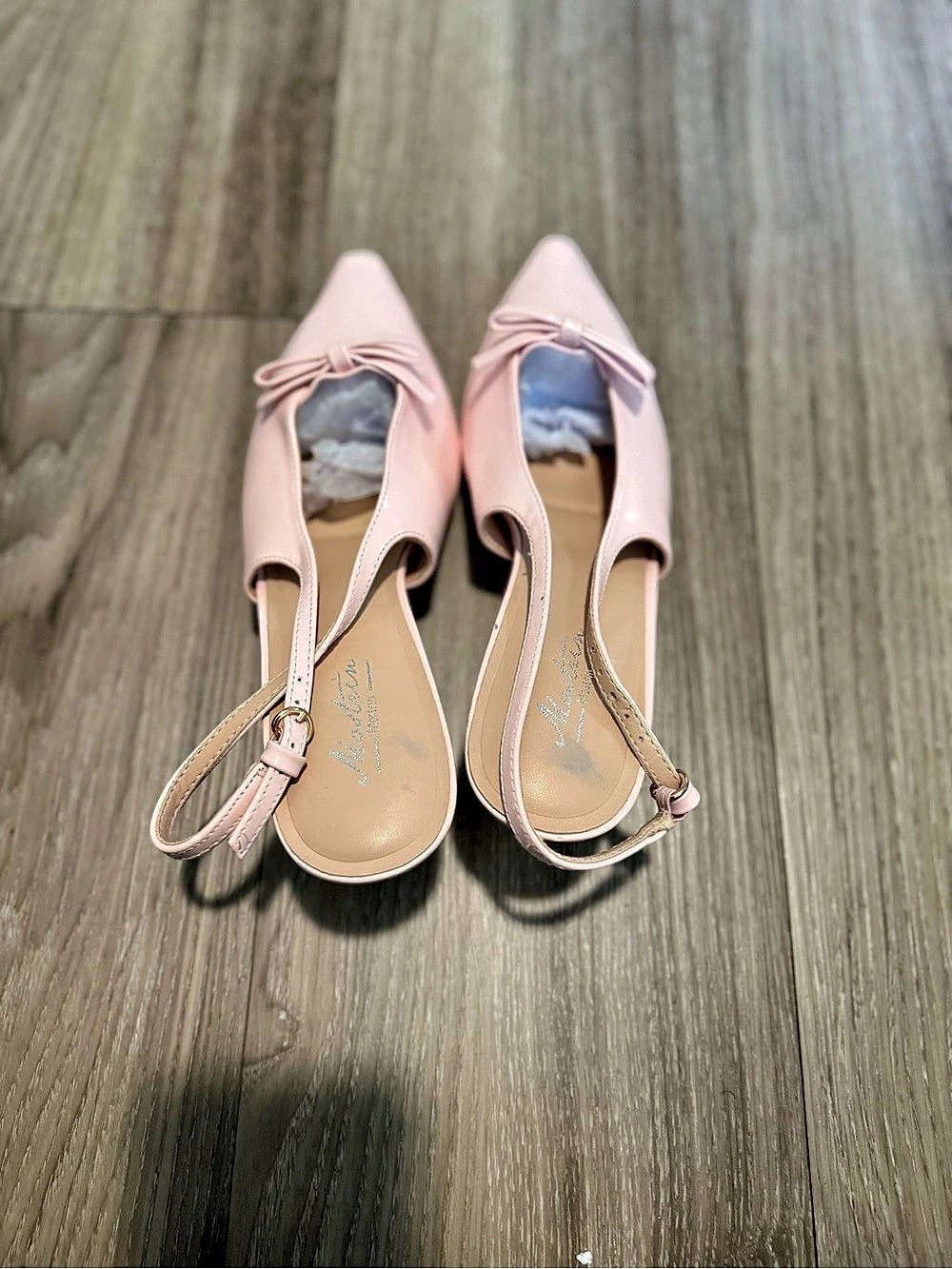 Pink Bow Pointed-Toe Heels